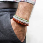 دستبند چند سنگ معدنی مردانه و زنانه طرح ایران من - Image 5