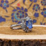 انگشتر توپاز الماس تراش نقره زنانه طرح معینا - Image 2