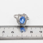 انگشتر توپاز الماس تراش نقره زنانه طرح معینا - Image 3