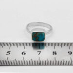 انگشتر فیروزه نیشابوری نقره دست ساز مردانه و زنانه طرح ماتینا + حرز امام جواد (ع) - Image 2