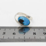 انگشتر فیروزه نیشابوری نقره دست ساز مردانه و زنانه طرح برشید بزرگ + حرز امام جواد (ع) - Image 5