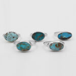 انگشتر فیروزه نیشابوری نقره دست ساز مردانه و زنانه طرح اسفند بزرگ + حرز امام جواد (ع) - Image 2