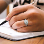 انگشتر فیروزه نیشابوری نقره دست ساز مردانه و زنانه طرح اسفند بزرگ + حرز امام جواد (ع) - Image 3