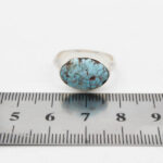 انگشتر فیروزه نیشابوری نقره دست ساز مردانه و زنانه طرح اسفند بزرگ + حرز امام جواد (ع) - Image 4