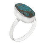 انگشتر فیروزه نیشابوری نقره دست ساز مردانه و زنانه طرح یاس بزرگ ۲ + حرز امام جواد (ع)