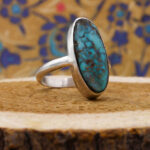 انگشتر فیروزه نیشابوری نقره دست ساز مردانه و زنانه طرح منهاج + حرز امام جواد (ع) - Image 3