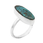 انگشتر فیروزه نیشابوری نقره دست ساز مردانه و زنانه طرح منهاج + حرز امام جواد (ع)