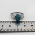 انگشتر فیروزه نیشابوری نقره زنانه طرح منیبا - Image 2