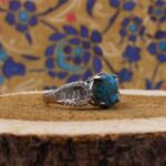 انگشتر فیروزه نیشابوری نقره زنانه طرح منیبا - Image 3