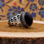 انگشتر آمیتیست نقره مردانه طرح کامین - Image 2