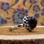 انگشتر آمیتیست الماس تراش نقره مردانه طرح مهاجر - Image 3