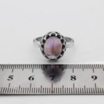 انگشتر آمیتیست الماس تراش نقره مردانه طرح مهاجر - Image 4