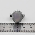 انگشتر عقیق کبود یمنی نقره مردانه طرح مسیب - Image 3