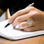 انگشتر عقیق کبود یمنی نقره مردانه طرح رولکسی مشفق - Image 2