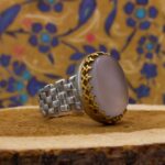 انگشتر عقیق کبود یمنی نقره مردانه طرح رولکسی مشفق - Image 4