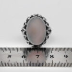 انگشتر عقیق کبود نقره مردانه طرح مشکان - Image 3