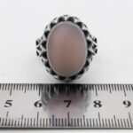 انگشتر عقیق کبود نقره مردانه طرح منیف - Image 2