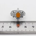 انگشتر عقیق سرخ یمنی نقره زنانه طرح مهدا - Image 2