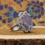 انگشتر عقیق کبود نقره زنانه طرح مهرجان - Image 3