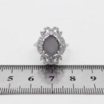 انگشتر عقیق کبود نقره زنانه طرح مهرجان - Image 2