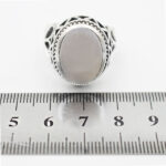 انگشتر عقیق کبود یمنی نقره مردانه طرح مهردار - Image 4