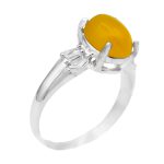 انگشتر شرف الشمس نقره زنانه طرح چیترا + حکاکی