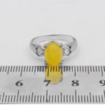 انگشتر شرف الشمس نقره زنانه طرح چیترا + حکاکی - Image 3