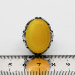 انگشتر شرف الشمس نقره مردانه طرح نعمان + حکاکی - Image 2