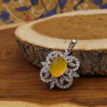 گردنبند شرف الشمس زنانه نقره طرح مهریا + حکاکی - Image 2