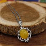 گردنبند شرف الشمس زنانه نقره طرح یانار + حکاکی - Image 3