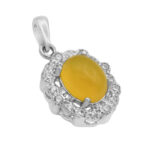 گردنبند شرف الشمس زنانه نقره طرح یادمهر + حکاکی