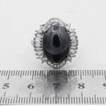 انگشتر حدید صینی نقره زنانه طرح سبارو + حکاکی - Image 3