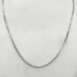 زنجیر نقره طرح ونیزی ضخیم طرح مروارید عیار ۹۲۵ مخصوص گردنبند (55 سانتی متری) - Image 2