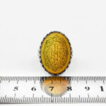 انگشتر شرف الشمس نقره مردانه طرح آیت الکرسی بزرگ + حرز امام جواد (ع) + حکاکی - Image 3