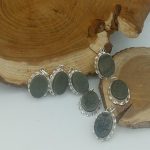 گردنبند یشم نقره زنانه و مردانه طرح دور پیچ عین علی (ع) + حرز امام جواد (ع) - Image 4