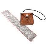 گردنبند چرم طبیعی با حرز امام جواد (ع) روی پوست بُز طرح نصر (دست نویس)