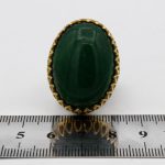 انگشتر یشم نقره مردانه طرح دور طلایی سیف - Image 4