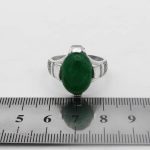 انگشتر یشم نقره مردانه دست ساز طرح ساجد - Image 3