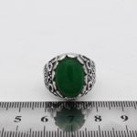 انگشتر یشم نقره مردانه طرح سرمد - Image 4