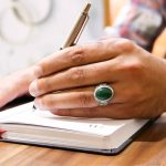 انگشتر یشم نقره مردانه طرح سیروان - Image 2