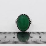 انگشتر یشم نقره مردانه طرح شعبان - Image 4