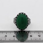 انگشتر یشم نقره مردانه طرح شیبان - Image 4