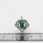 انگشتر یشم نقره زنانه طرح زیتون - Image 3