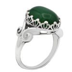 انگشتر یشم نقره مردانه و زنانه طرح صائب