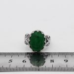 انگشتر یشم نقره مردانه و زنانه طرح صائب - Image 4