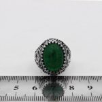 انگشتر یشم نقره مردانه طرح فطرس - Image 4