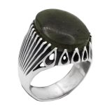 انگشتر یشم یمنی نقره مردانه طرح ارفع