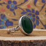 انگشتر یشم نقره مردانه طرح تقدیر - Image 2