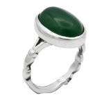 انگشتر یشم نقره مردانه طرح تقدیر