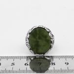 انگشتر یشم نقره مردانه طرح رضی - Image 4